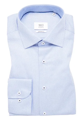 ETERNA - Hemd Langarm blau - Gr. - 39/Langarm - 68cm