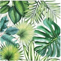 Ambiente Luxury Paper Products Papierserviette 20 Servietten Tropical Leaves 33x33cm, (20 St)