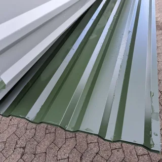Trapezblech 20/138 | Wand | 2,50 m Länge | Chromoxidgrün ( RAL 6020 )