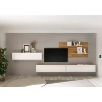 Home affaire Wohnwand City/Giron, moderne Anbauwand, Komplettset in vielen Farben verfügbar, (Set, 4-St), enthält drei Hängeschränke & ein Wandpaneel