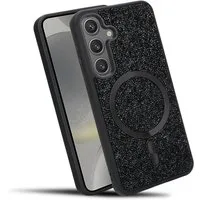 Cadorabo Handyhülle Samsung Galaxy S24, Hülle Schutzhülle Case Cover kompatibel mit Magsafe Diamant Glitzer