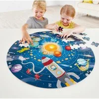 Hape Puzzle Sonnensystem, 102 Puzzleteile, mit Licht