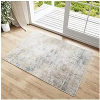 PURECOZY Teppich Verschiedene Größen, Waschbar & Rutschfest, abstrakter Stil, Rechteckig, Höhe: 6.1 mm, für Wohnzimmer, Schlafzimmer, Flur, Küche & Eingangsbereich