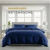 Lavea Bettwäsche Mikrofaser Bettwäsche-Sets mit Kissenbezügen und Bettbezügen, 2 teilig, Bettbezug und Kissenbezug mit Reißverschluss, weich, hypoallergen
