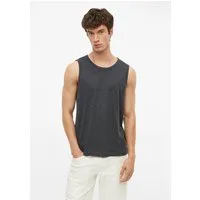 s.Oliver Muskelshirt T-Shirt Meliertes Tanktop aus Baumwollmix