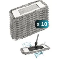 Adel Home Decor Wischmopp Premium Baumwoll-Mopp Ersatzbezug – Profi-Qualität für Ihr Zuhause, (2er-, 5er- und 10er-Sets), 40 cm, 50 cm Größe und Beige-Grau-Farboptionen