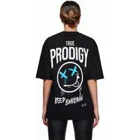 trueprodigy Oversize-Shirt Kenji F Logoprint Rundhals dicker Stoff