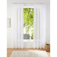 OTTO home Gardine REGINA (2 St), Multifunktionsband, transparent, Polyester, Transparent, Leinenoptik, 2-er Set