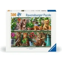Ravensburger Puzzle 500 Teile - Katzen im Regal, 500 Puzzleteile