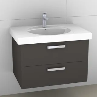 Artiqua 413 Waschtischunterschrank für Preciosa 124280, 124282 Stahlgrau, 413-WU2L-K39-7142-88 413-WU2L-K39-7142-88