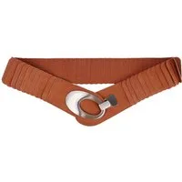 MIRROSI Taillengürtel Leo Unifarbe breit 6cm für Taillenumfang 85 bis 110cm, ONESIZE (Angenehmes Tragesgefühl, Leopard Muster, Unifarben) Breiter Stretch Gürtel