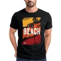 Neverless Print-Shirt Herren T-Shirt Sommer Venice Beach Surfing Motiv Aufdruck Strand mit Print