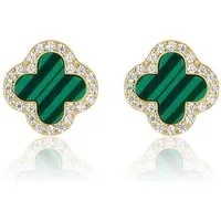 ROUGEMONT Paar Ohrstecker Kleeblatt Damen Glücksbringer Ohrstecker 925 Sterling Silber, Elegantes Clover Design Symbol für Glück, Liebe und positive Energie