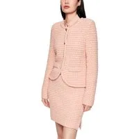 Marc Cain Cardigan Neutral Affinity Premium Damenmode Maschentweed, leicht gepolsterte Schultern, gerade geschnitten