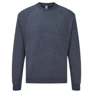 Fruit Of The Loom Herren Raglan-Ärmel Belcoro® Sweatshirt (Heather Navy)