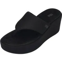 Fitflop PLATFFORMS WEDGE TOE-POST SANDALS Sandalette All Black