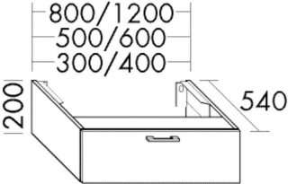 Burgbad Unterschrank System 30 Preisgruppe 4 Sana 240x1200x540 Anthrazit Hochglanz, WHYR120F3366 WHYR120F3366
