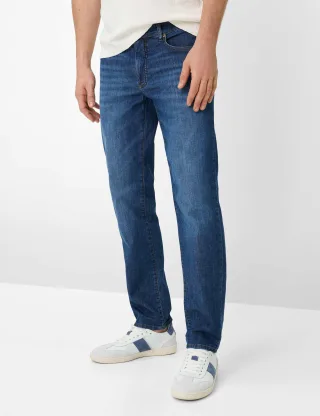 Brax Herren Five-Pocket-Hose Style CADIZ REGULAR BLUE USED, denim blau, Gr. 36/36