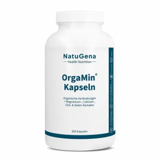 NatuGena OrgaMin Kapseln | 300 Kapseln | 14 Mineralstoffe für einen ausgewogenen Säure-Basen-Haushalt | vegan