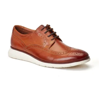 Base London Flight Leder Herren Schnürschuhe in verbranntem Tan