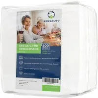 Sensalou Lätzchen Einweg Lätzchen mit Auffangtasche Kleidungsschutz, (Set, 100-St., 100er), Pflegeschutz, Mahlzeitenhilfe, Seniorenbedarf