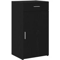 vidaXL Sideboard Sideboard mit Schubladen Schwarz Eichen-Optik 50 x 42,5 x 93 cm (1 St)