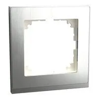 Decor-Rahmen einfach mit glänzender Oberfläche aus Thermoplast, Schutzart IP20 edelstahl, Retail