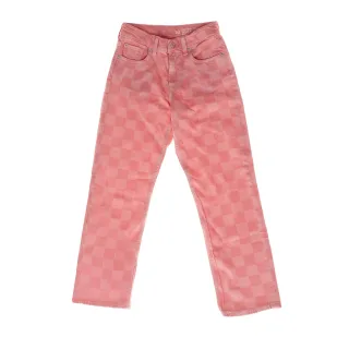 Gerade karierte Jeans 484105 Mädchen