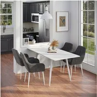 Vicco Esstisch Beaver, Weiß/Weiß, 120 x 80 cm ausziehbar (1-St)
