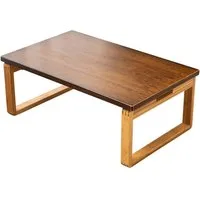 TUWENA Couchtisch Klappbarer Couchtisch Beistelltisch aus Bambus Niedriger Kaffeetisch, Retro Tatami End Tische für Fenster, Tatami, Outdoor, Bett, 80 x 50 cm
