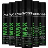 Syoss Haarspray 1x Syoss Haarspray Max Hold 6er Pack (6x 400ml) Halt 5, 6-tlg., maximaler Halt & UV Schutz