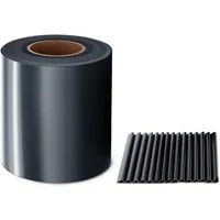 Midori Sichtschutzstreifen, (Packung, 1 Rolle PVC - Sichtschutz = 6,65 m² + 30 Befestigungsclips), Sichtschutzstreifen Zaunblende 35m Rolle 19 cm PVC Zaunfolie Anthrazit