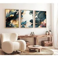 Wallity Leinwandbild Painting: 100% MDF (Thickness: 3 mm), 35 x 50 cm (3 Pieces) E1549, (3 St)