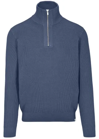 BASEFIELD - NOS Zip Troyer Pullover dark ocean - Gr. - S