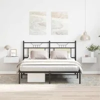 furnicato Nachttisch Hängender Weiß 40 x 30 x 15 cm aus Holzwerkstoff (2-St), Stabile Bettdurchgangsstelle mit Schublade und viel Stauraum im Set