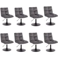 HOME DELUXE Polsterstuhl Pokerstuhl ACE 2er - 8er Set - höhenverstellbar (2 Stück, 8 St), Barstuhl Samtstuhl Esszimmerstuhl