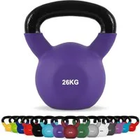 MSports® Kettlebell Kettlebell Professional Neopren 2 – 30 kg inkl. Übungsposter