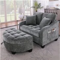 Odikalo Schlafsofa Multifunktionales Platzsparend 3-in-1 Sofa-Bett Aufbewahrungs-Hocker, mit Schlaffunktion und Stauraum, 3-in-1-Sofa mit Liegefunktion