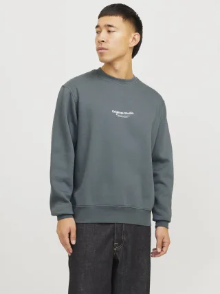 JACK&JONES - JORVESTERBRO SWEAT CREW NECK NOOS stormy weather - Gr. - M