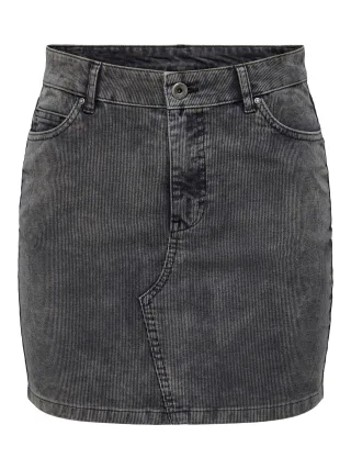 ONLY - ONLSKY-MOUNA WASHED CORD SKIRT PNT washed black - Gr. - S