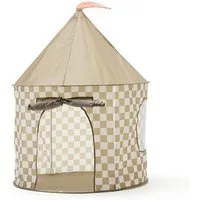 Kids Concept Spielzelt Kids Concept - Spielzelt Karo khaki -H 130cm - D 100 cm
