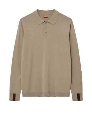 mos mosh gallery - MMGAdam Soft LS Polo Knit charcoal melange - Gr. - XXL