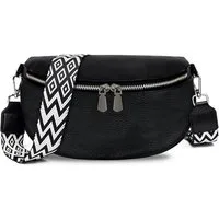 TAN.TOMI Schultertasche Umhängetasche Damen Klein Bauchtasche Damen Stylisch Crossbag, Bauchtasche,Umhängetasche, Echtleder