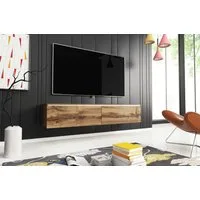 Home affaire Lowboard LOWBOARD D, wahlweise mit oder ohne Beleuchtung, modernes TV-Board ohne Griffe, mit viel Stauraum,stehend und hängend