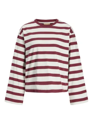 JJXX - JXLONA STRIPE LOOSE LS TEE JRS cabernet - Gr. - S