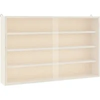 vidaXL Regal Sammlervitrine aus Holz mit Türen 60 x 8,5 x 37 cm, 1-tlg.