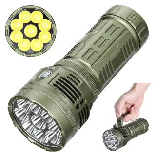 Astrolux® MF09 9* XHP50.2 LED 26000LM 600M High Lumen Flashlight With TEC Active Cooling System + Fan, 46950 Battery, Re