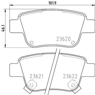 Hella Bremsbel?ge hinten Toyota Avensis Corolla Previa
