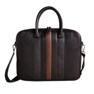 Ted Baker Never Striped Pu Braune Dokumenten-laptoptasche