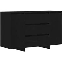 vidaXL Sideboard Sideboard Schwarz Eichen-Optik 120 x 41 x 75 cm Holzwerkstoff (1 St)